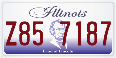 IL license plate Z857187
