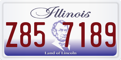IL license plate Z857189