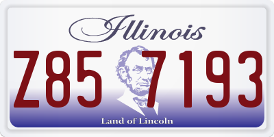 IL license plate Z857193