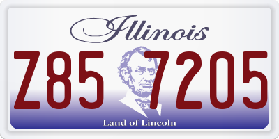 IL license plate Z857205