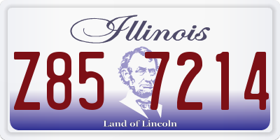 IL license plate Z857214