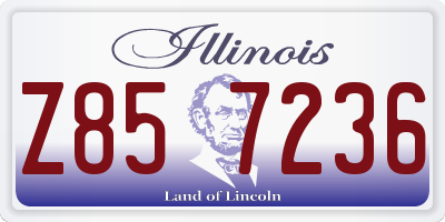 IL license plate Z857236