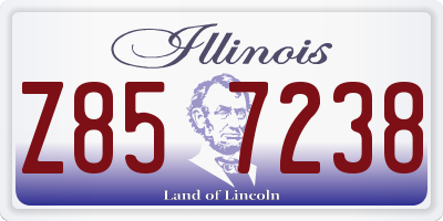 IL license plate Z857238