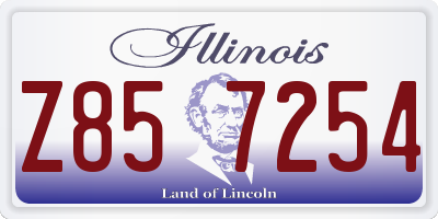 IL license plate Z857254