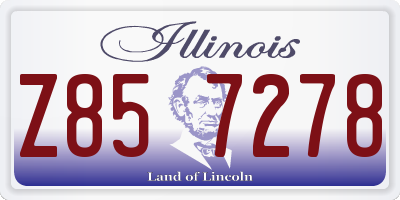 IL license plate Z857278