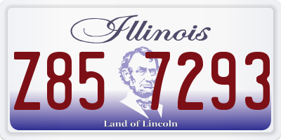 IL license plate Z857293