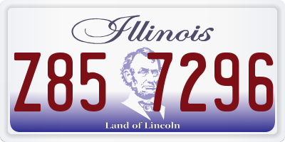 IL license plate Z857296