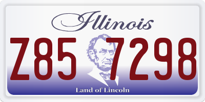 IL license plate Z857298