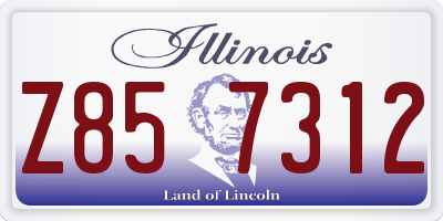 IL license plate Z857312