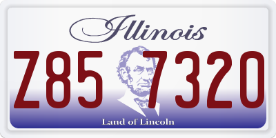 IL license plate Z857320
