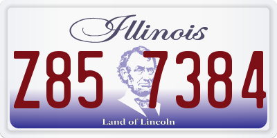 IL license plate Z857384