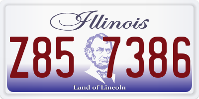 IL license plate Z857386