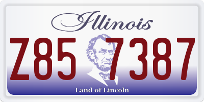 IL license plate Z857387