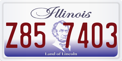 IL license plate Z857403