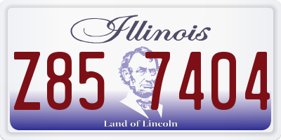 IL license plate Z857404