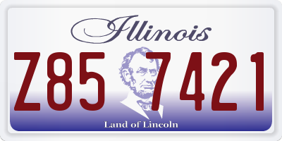 IL license plate Z857421