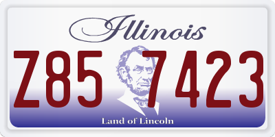IL license plate Z857423