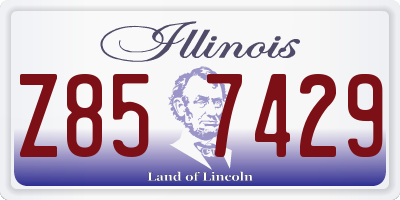 IL license plate Z857429