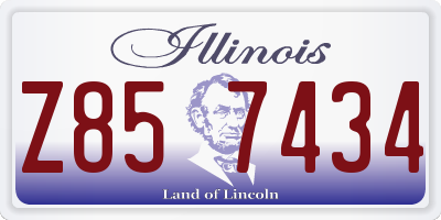 IL license plate Z857434