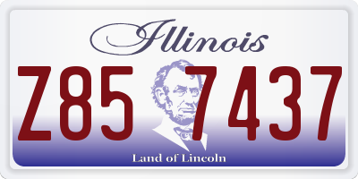 IL license plate Z857437