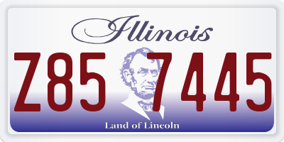 IL license plate Z857445