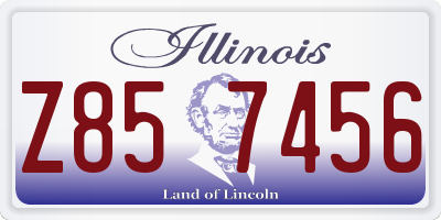 IL license plate Z857456