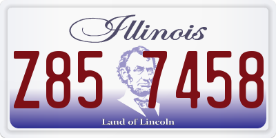 IL license plate Z857458
