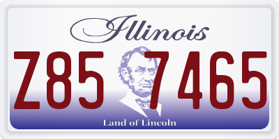 IL license plate Z857465