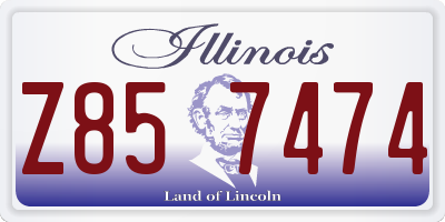 IL license plate Z857474