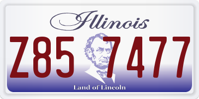 IL license plate Z857477