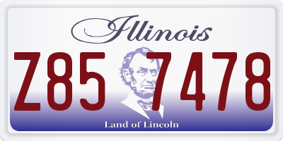 IL license plate Z857478