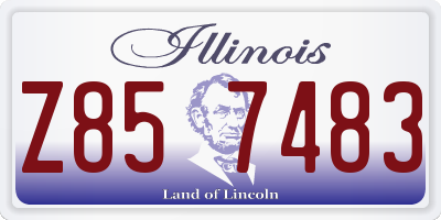 IL license plate Z857483
