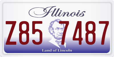 IL license plate Z857487