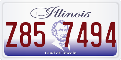 IL license plate Z857494