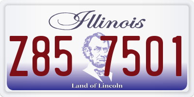 IL license plate Z857501