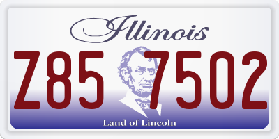IL license plate Z857502