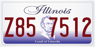 IL license plate Z857512
