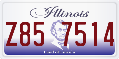 IL license plate Z857514