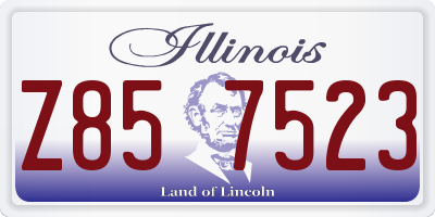 IL license plate Z857523