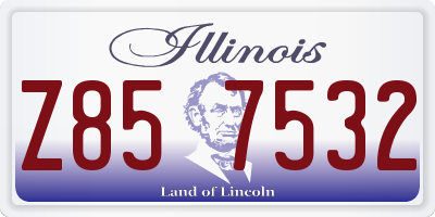 IL license plate Z857532