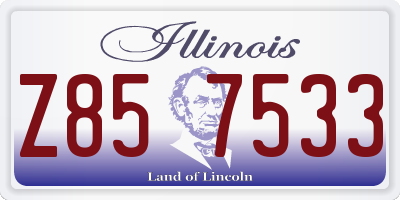 IL license plate Z857533