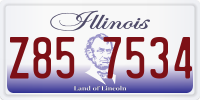 IL license plate Z857534