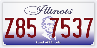 IL license plate Z857537