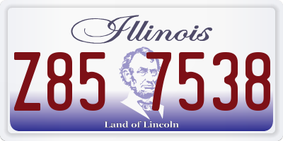IL license plate Z857538