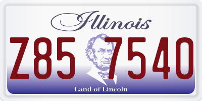 IL license plate Z857540