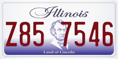 IL license plate Z857546
