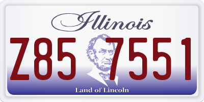 IL license plate Z857551