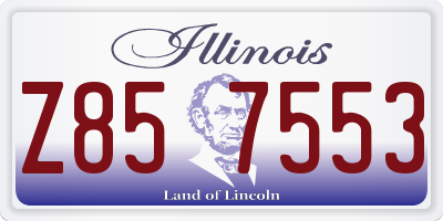 IL license plate Z857553