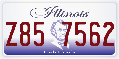IL license plate Z857562