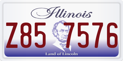 IL license plate Z857576